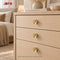 JAYA Solid Brass Round Button Design Cabinet Knobs for Kitchen Drawer Wardrobe Door Dresser Furniture Hardware