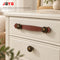 JAYA Nordic Originality Contemporary and Contracted Wardrobe Leather Handle Cabinet Brown Leather Strap Leather Handle
