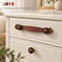JAYA Nordic Originality Contemporary and Contracted Wardrobe Leather Handle Cabinet Brown Leather Strap Leather Handle