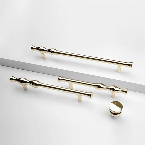 JAYA Gold Black Zinc Alloy Twisted Cabinet Pull Handles and Knobs Modern Drawer Wardrobe Cupboard Furniture Hardware
