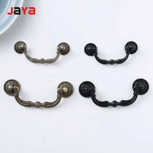 JAYA  European style retro antique  black zinc alloy  drawer cabinet door handle knob