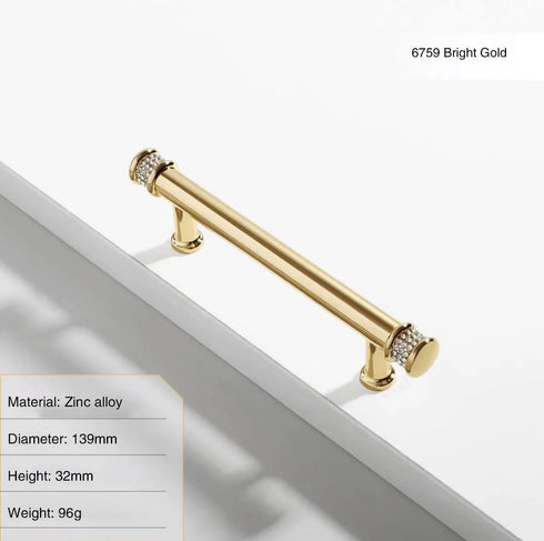 JAYA Factory Luxury Brass Modern Gold Crystal Knob Agate Drawer Cabinet Handle for Furniture Wardrobe Door Knob