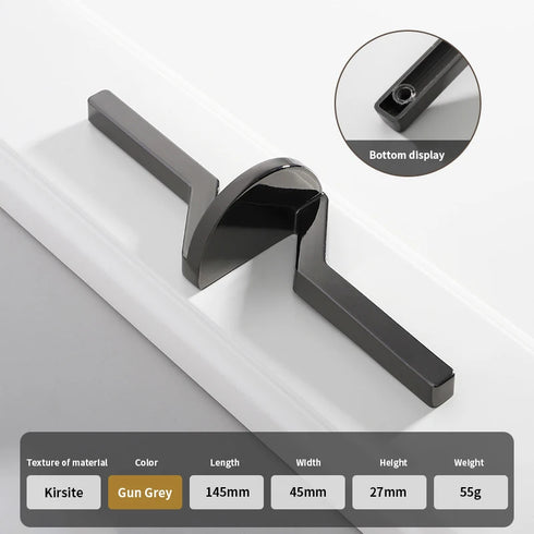 JAYA Gun Gray Copper Natural Color Minimalist Cabinet Drawer Bedside Table Handle Shoe Cabinet  Furniture Zinc Alloy Handle