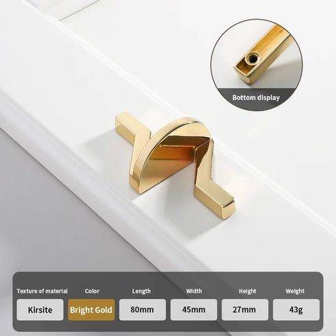 JAYA Gun Gray Copper Natural Color Minimalist Cabinet Drawer Bedside Table Handle Shoe Cabinet  Furniture Zinc Alloy Handle