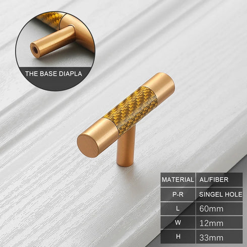 JAYA Woven Texture Cabinet T Bar Pull Handles and Knobs Modern Drawer Hardware for Kitchen Dresser Wardrobe Cupboard Furniture