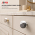 JAYA Modern Two Tone Natural Marble Cabinet Knobs with Solid Brass Base for Kitchen Drawer Dresser Wardrobe Furniture