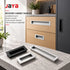 JAYA Modern Aluminum Alloy Recessed Cabinet Handles Black Silver Flush Finger Pulls for Kitchen Drawers Wardrobes Furniture