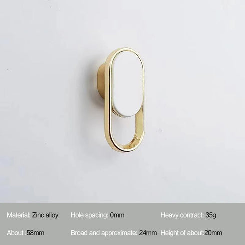 JAYA Zinc Alloy Cabinet Pull Handle Gold Frame Black Marble Effect Inlay for Wardrobe Drawer Door Furniture