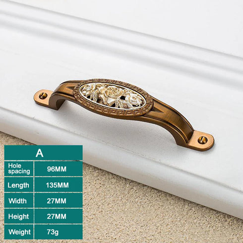 JAYA High Quality European Middle Ages Style Kitchen Zinc Alloy Antique Bronze Drawer Knob Vintage Cabinet Handle