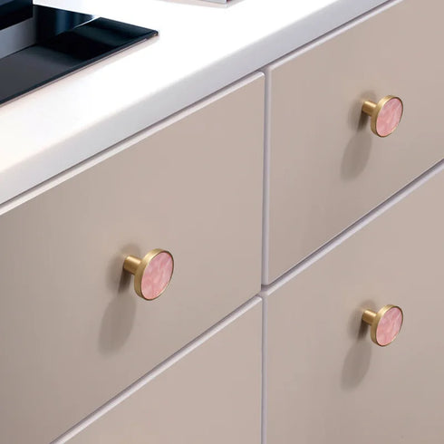 JAYA Light Luxury Zinc Cabinet Door Handle Pink Modern Minimalist Durable Model H028 25mm for Living Room Furniture Knob