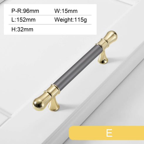 JAYA  Nordic Wind Cabinet Door Handle Zinc Alloy Black Modern Light Luxury Wardrobe Drawer Cabinet Furniture Door Handle