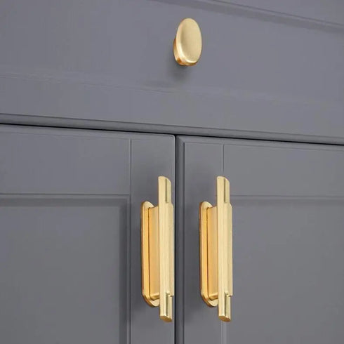 JAYA Gold Finish Zinc Alloy Cabinet Knobs Heart and Round Single Hole Drawer Pulls for Kitchen Wardrobe Dresser Furniture
