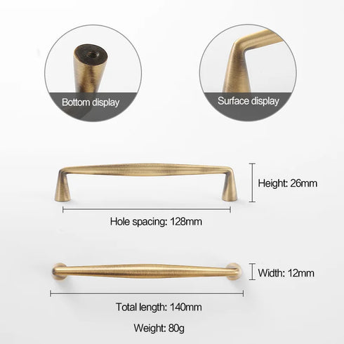 JAYA Antique Brass Finish Cabinet Handles and Knobs Bar Pulls Shell Pull and Ring Pull for Kitchen Wardrobe Drawer Furniture