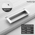JAYA Modern Aluminum Alloy Recessed Cabinet Handles Black Silver Flush Finger Pulls for Kitchen Drawers Wardrobes Furniture