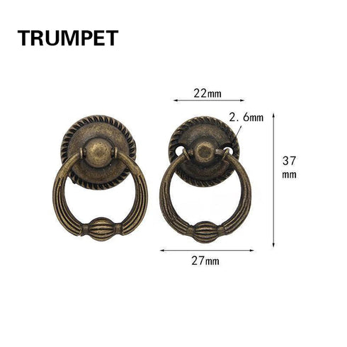 JAYA Antique Zamak Zinc Alloy Drop Ring Cabinet Pull Vintage Chinese Style Drawer Wardrobe Cupboard Furniture Handle