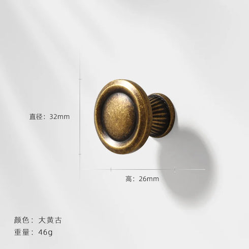 JAYA 2024 Modern Luxury Simple Antique Bronze Color Retro Single Hole Drawer Cabinet Handle Door Handle  Door Knobs