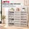 JAYA DIY Modular Plastic Cube Shoe Rack with Translucent Doors for Home Entryway and Bedroom Storage