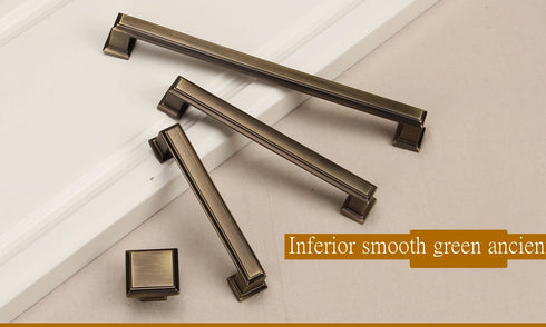 JAYA New Chinese Simple Green Bronze  Zinc Alloy Classic Cabinet  Furniture Handle