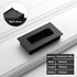 JAYA Modern Aluminum Alloy Recessed Cabinet Handles Black Silver Flush Finger Pulls for Kitchen Drawers Wardrobes Furniture