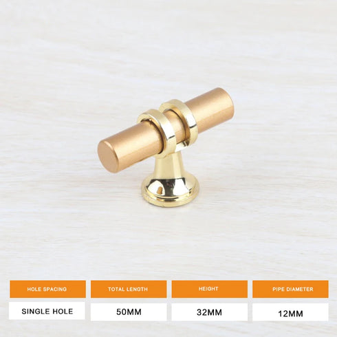 JAYA Gold Zinc Alloy T Bar Cabinet Pull Handles and T Knobs 64 96 128mm for Kitchen Wardrobe Drawer Cupboard