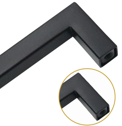 JAYA 3-15 Inch  White Cabinet Square Closet Drawer Pulls Bathroom Door Brush Silver Cabinet Handle for Cabinet Handle