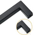 JAYA 3-15 Inch  White Cabinet Square Closet Drawer Pulls Bathroom Door Brush Silver Cabinet Handle for Cabinet Handle