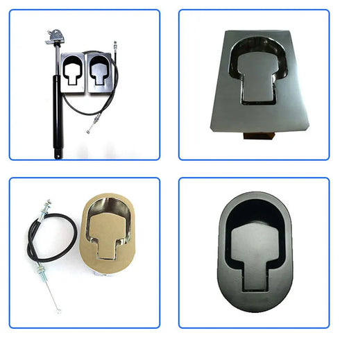 JAYA Zinc Alloy Oval Recliner Release Handle Black and Chrome Sofa Chair Couch Pull Lever Replacement Furniture Hardware Parts