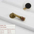 JAYA Antique Walnut Cabinet Door Handle Modern Scandinavian Brass & Wood Design Solid Furniture Door Handle