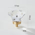 JAYA Transparent Champagne Crystal Cabinet Knobs with Brass Base Decorative Drawer Pulls for Wardrobe and Dresser
