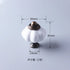 JAYA White Ceramic and Clear Acrylic Cabinet Knobs Pumpkin Shape Single Hole Drawer Pulls for Kitchen Wardrobe Dresser Cupboard