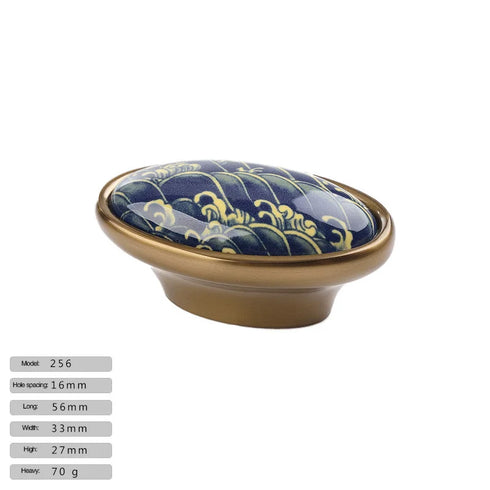 JAYA High Quality Ceramic Zinc Alloy Handle American Style Cabinet Wardrobe Shoe Cabinet Drawer Kitchen Door Single Hole
