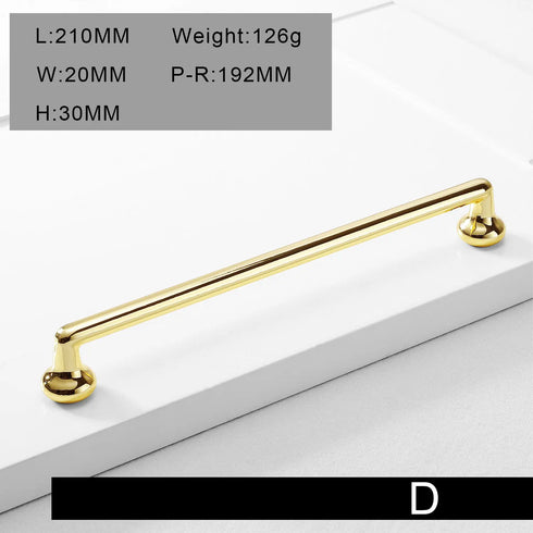 JAYA  Modern minimalist zinc alloy black wardrobe door handle golden drawer cabinet handle