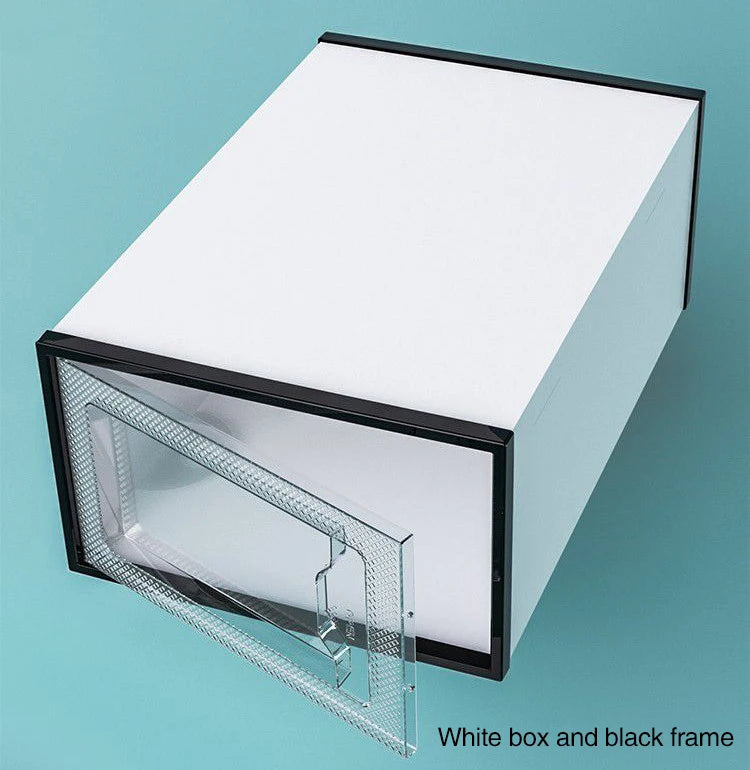 JAYA Stackable Transparent Plastic Shoe Boxes Front Opening Sneaker Storage Organizer Cabinet for Closet Entryway Wholesale