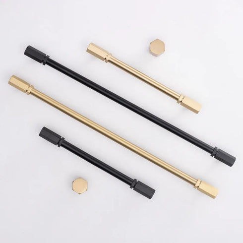 JAYA Modern Luxury Golden Brass Furniture Drawer Cupboard Pull Knobs Kitchen Cabinet Handles for Bedroom Villa & Outdoor Use