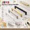 JAYA 3-15 Inch  White Cabinet Square Closet Drawer Pulls Bathroom Door Brush Silver Cabinet Handle for Cabinet Handle
