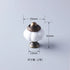 JAYA White Ceramic and Clear Acrylic Cabinet Knobs Pumpkin Shape Single Hole Drawer Pulls for Kitchen Wardrobe Dresser Cupboard