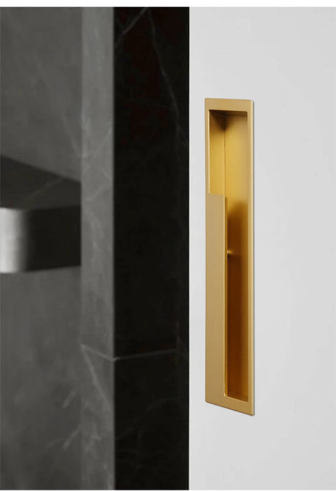 JAYA Recessed Flush Pull Handles Modern Built-in Rectangular Finger Pulls for Sliding Door Cabinet Wardrobe Drawer Furniture