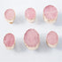 JAYA Pink Crystal Handle Knobs Single Hole Natural Stone & Brass Base Furniture Wine Cabinet Drawer Door Handle Knobs