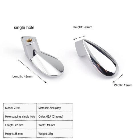 JAYA Furniture Hardware Modern Simple Semicircular Silver Pulls Wardrobe Door Knobs Zinc Alloy Handle
