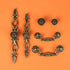 JAYA Antique Bronze Finish Cabinet Handles Knobs and Drop Pulls for Bedroom Dresser Kitchen Wardrobe Drawers