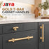 JAYA Gold Zinc Alloy T Bar Cabinet Pull Handles and T Knobs 64 96 128mm for Kitchen Wardrobe Drawer Cupboard