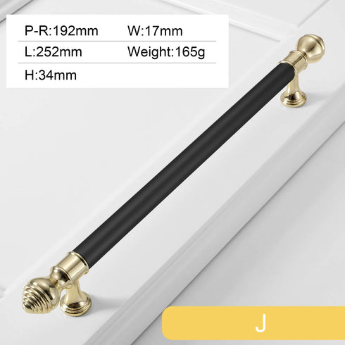 JAYA  Nordic Wind Cabinet Door Handle Zinc Alloy Black Modern Light Luxury Wardrobe Drawer Cabinet Furniture Door Handle