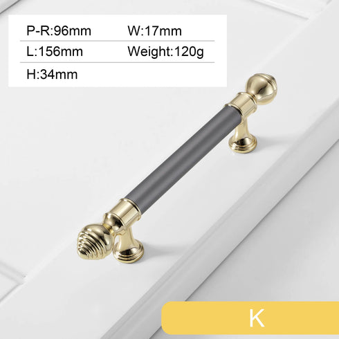 JAYA  Nordic Wind Cabinet Door Handle Zinc Alloy Black Modern Light Luxury Wardrobe Drawer Cabinet Furniture Door Handle