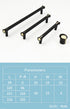 JAYA Light Luxury Black and Gold Color Matching Modern Minimalist Desk Computer Desk Hanging Cabinet  Handle