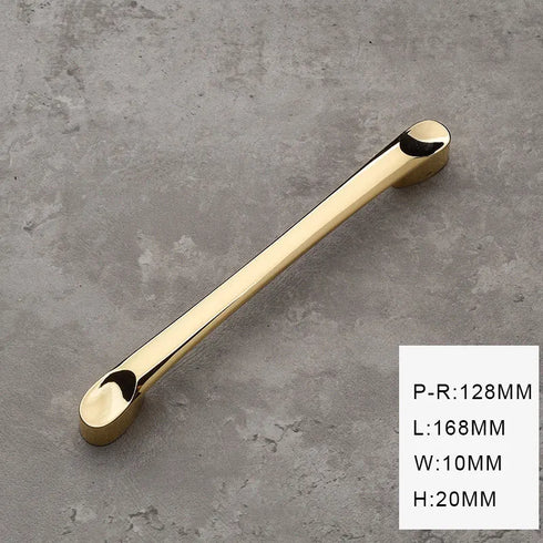 JAYA  Light Luxury Modern Minimalist Bright Gold Cabinet Handle American Zinc Alloy Shoe Cabinet Bookcase Handle