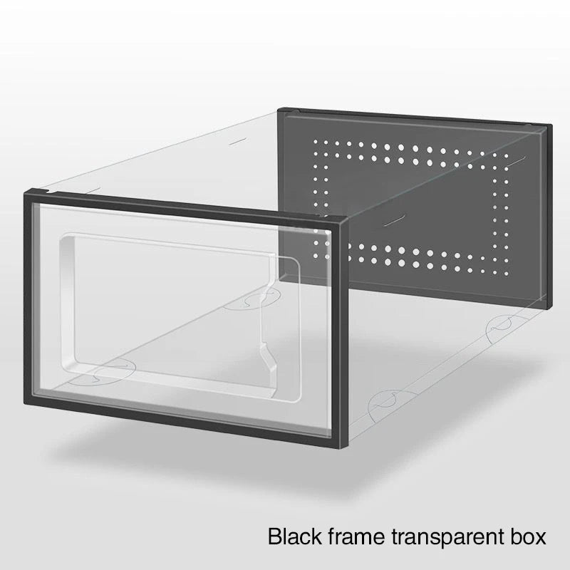 JAYA Stackable Transparent Plastic Shoe Boxes Front Opening Sneaker Storage Organizer Cabinet for Closet Entryway Wholesale