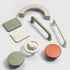 JAYA Modern Colorful Zinc Alloy Half Moon Cabinet Handles and Round Knobs for Kitchen Wardrobe Drawer Furniture