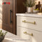JAYA Brass Kitchen Furniture Handles & Knobs Brass Door Handle Set Solid Brass Cabinet Champagne Bronze Cabinet Pulls Cup Handle