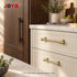 JAYA Brass Kitchen Furniture Handles & Knobs Brass Door Handle Set Solid Brass Cabinet Champagne Bronze Cabinet Pulls Cup Handle