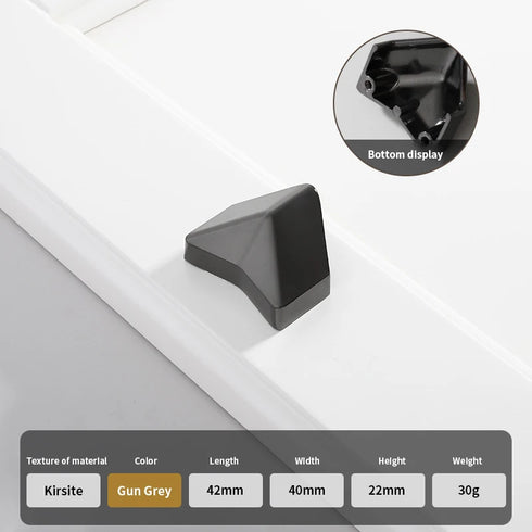 JAYA Gun Gray Copper Natural Color Minimalist Cabinet Drawer Bedside Table Handle Shoe Cabinet  Furniture Zinc Alloy Handle